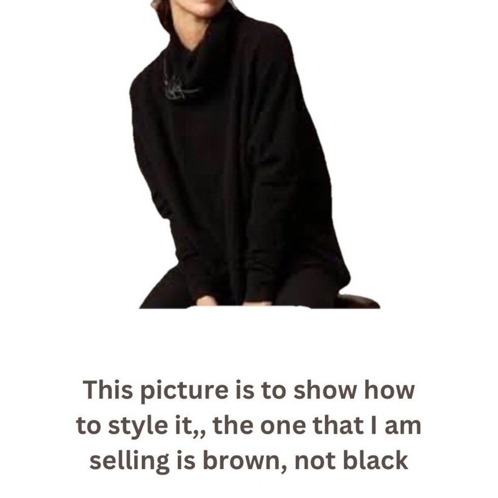 AllSaints Brown Cowl Neck Belted Knit Cardigan Long Sleeve Women's US 6 UK 10
